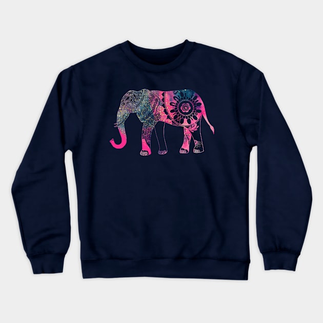 Mandala Elephant Splash Crewneck Sweatshirt by digitaldoodlers